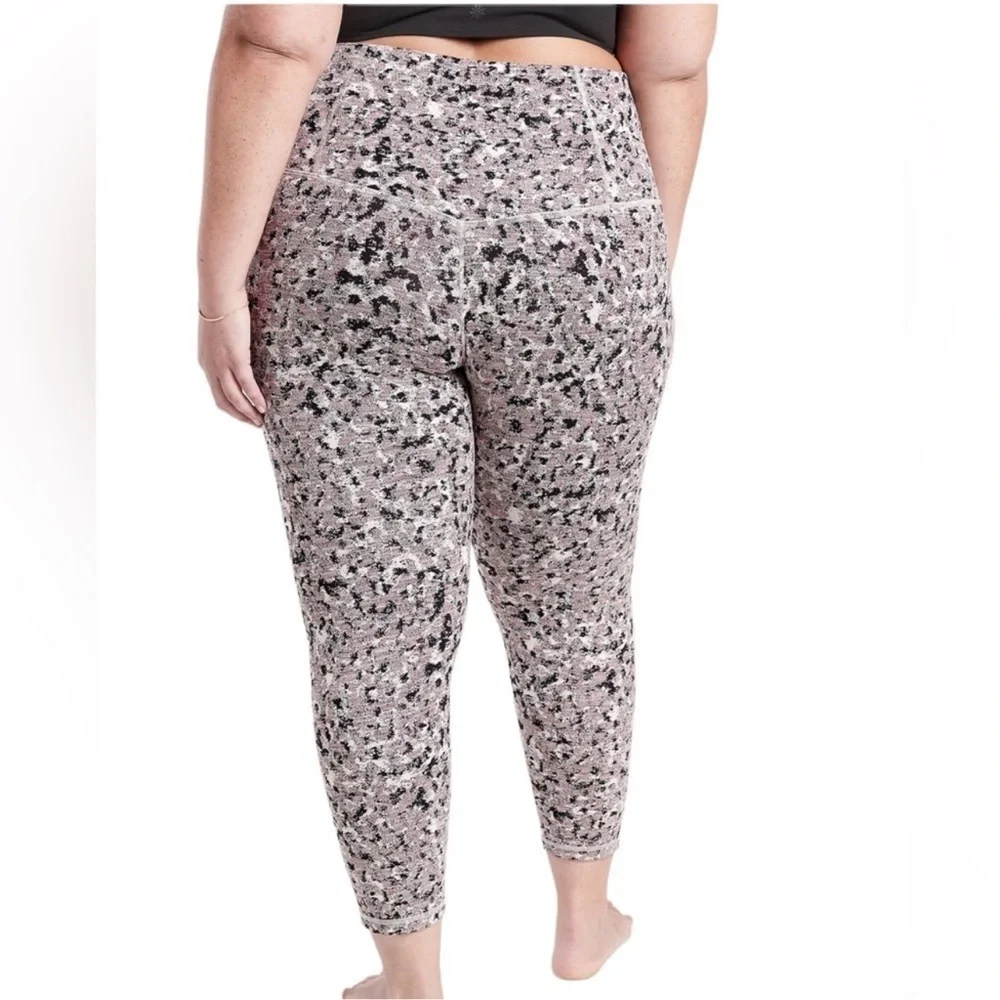 Athleta Elation Textured 7/8 Tight in Meadow Decadent Chocolate Size 3X Nwt
